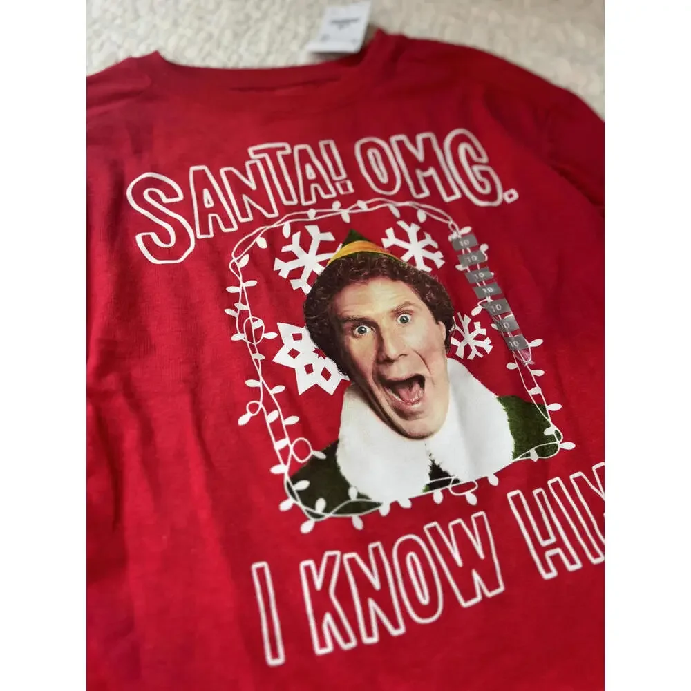 Buddy The Elf Oshkosh Santa I Know Him Shirt Girls Size 10